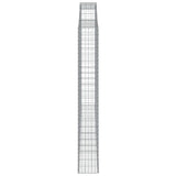Arched Gabion Baskets 3 pcs 300x30x220/240 cm Galvanised Iron 3146630