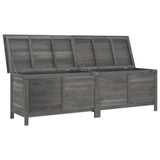Garden Storage Box Anthracite 198.5x50x56.5 cm Solid Wood Fir 364762