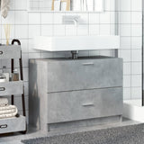 Sink Cabinet Concrete Grey 78x37x59 cm Engineered Wood 848118