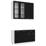 Kitchen Unit LYON 4 pcs Black Oak Engineered Wood 3438364