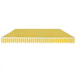 ZNTS Folding Awning Manual Operated 600 cm Yellow/White 276354