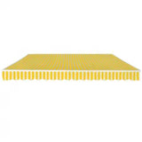 ZNTS Folding Awning Manual Operated 600 cm Yellow/White 276354