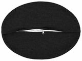 Cushion with Pillow HEERLEN 6 pcs Black Fabric 929634