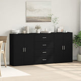 Sideboards 3 pcs Black 60x31x84 cm Engineered Wood 3276575