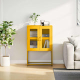 Highboard Mustard Yellow 68x39x107 cm Steel 853377