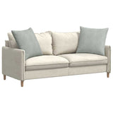 Sofa Pillows 2 pcs Light Grey 80 x 80 cm Corduroy Fabric 42014057