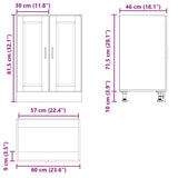Kitchen Base Cabinet Porto Grey Sonoma Engineered Wood 853923