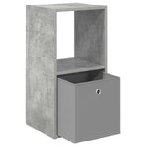 Bedside Table with Drawer 2 pcs Concrete Grey 35 x 32 x 68.5 cm 8000635