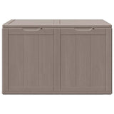 Garden Storage Box 180L Brown PP Wood Look 151231