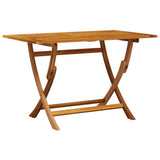 Garden Dining Set Cream White Solid Acacia wood Standard Foldable 3281700