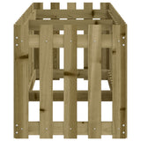 Garden Raised Bed with Fence Design 200x50x50 cm Impregnated Wood Pine 832511