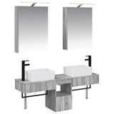 Bathroom Cabinet Set 5 pcs Grey Sonoma Engineered Wood 3406316