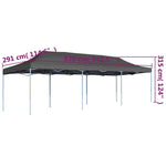 Folding Pop-up Party Tent 3x9 m Anthracite 44980