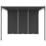 Garden Gazebo with Side Curtain 3x3x2.25 m Anthracite 47995