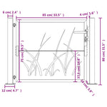 Garden Gate Anthracite 105x80 cm Steel Grass Design 153166