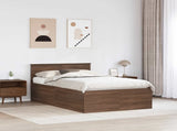 Bed Frame with Headboard Brown Oak 120 x 200 cm Engineered Wood 3408605
