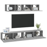 4 Piece TV Cabinet Set Grey Sonoma Engineered Wood 3114532