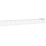 Chicken Cage with Roof Light Grey 1003x98x90 cm Galvanised Steel 3189048
