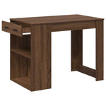 ZNTS Desk with Drawer and Shelf Brown Oak 102x62x77.5 cm Engineered Wood 858692