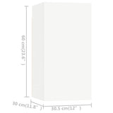 4 Piece TV Cabinet Set White Engineered Wood 3078677