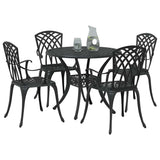 Garden Dining Set 5 pcs Black Aluminium 3334717