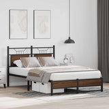 Bed Frame without Mattress Brown Oak 120x190 cm Small Double Engineered Wood 4107013