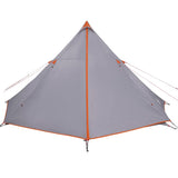 Family Tent Tipi 8-Person Grey and Orange Waterproof 94584