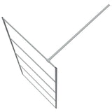 Walk-in Shower Wall Silver 90x195 cm Clear ESG Glass 152136