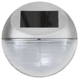 Outdoor Solar Wall Lamps LED 12 pcs Round Silver 44473