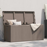 Garden Storage Box 270L Brown PP Wood Look 151232