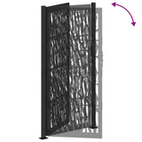 Garden Gate Black 100x200 cm Steel Trace Design 4100983