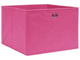 Storage Boxes 10 pcs Non-woven Fabric 28x28x28 cm Pink 325205