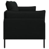 3-Seater Sofa Black 222 x 81 x 89 cm Fabric 42048631