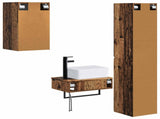 Bathroom Furniture Set 3 pcs Old Wood 33 x 34.5 x 160 cm 3406061