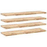 Floating Shelves 4 pcs 160x40x4 cm Untreated Solid Wood Acacia 3279494