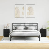 Bedside Cabinet with Drawer 2 pcs Black Oak 39 x 34.5 x 50 cm 869613