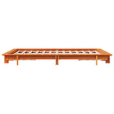 Bed Frame without Mattress Wax Brown 120x190 cm Small Double Solid Wood Pine 850679