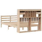Bookcase Bed without Mattress 135x190 cm Doouble Solid Wood Pine 3321928