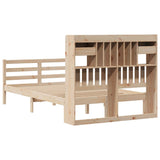 Bookcase Bed without Mattress 135x190 cm Doouble Solid Wood Pine 3321928