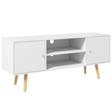 TV Stand Cabinet up to 55 Inches, TV Unit with Storage Shelves and Wood Legs for Living Room, T3398P344142