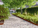 Lawn Edgings 10 pcs 10x103 cm Flexible Corten steel 821890