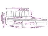 Bed Frame with Upholstered Headboard Dark Grey 150 x 200 cm 877480