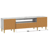 LED TV Cabinet Concrete Grey Engineered Wood 896688