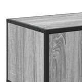 TV Cabinet Grey Sonoma 120x35x41 cm Engineered Wood and Metal 848842