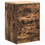 ZNTS Garage Storage Cabinet Smoked Oak 60x51x85 cm Solid Wood Pine 860602