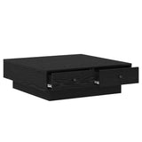 Coffee Table Black Oak 90 x 90 x 28 cm Engineered Wood 868804
