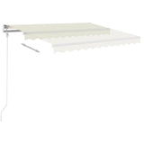 3069917 Manual Retractable Awning with Posts 3,5x2,5 m Cream
