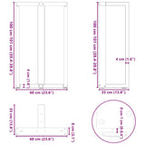 Bar Table Legs T-Shaped 2 pcs Anthracite 60x35x cm Steel 4013094
