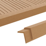 5 pcs Decking Angle Trims WPC 170 cm Teak Colour 45021