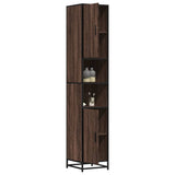 Bathroom Cabinet Brown Oak 35x37.5x188.5 cm Engineered Wood and Metal 3300884
